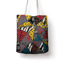 Wild Animal Skins Tote Bag Triangles Pattern Afro Pattern Style - Wonder Print Shop