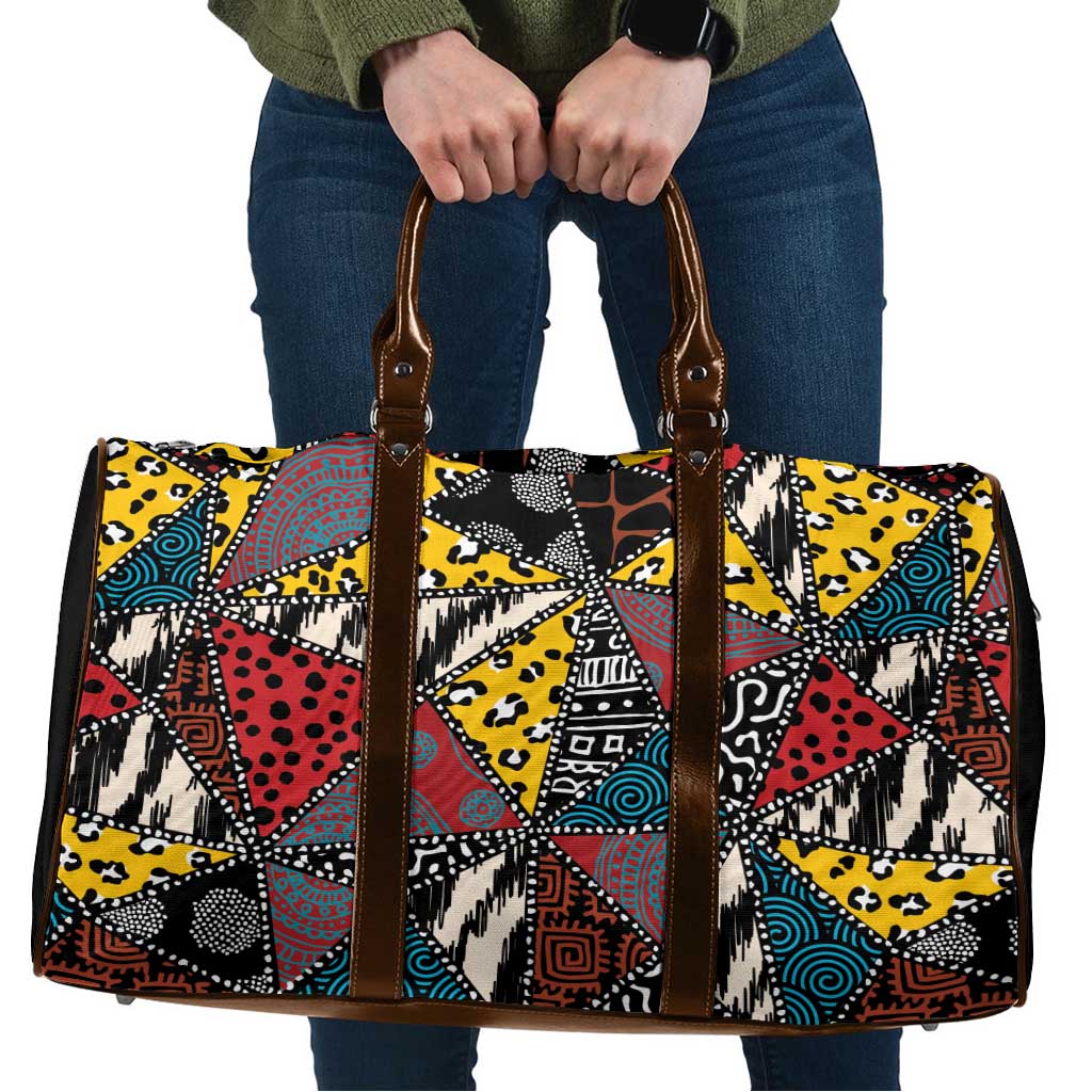 Wild Animal Skins Travel Bag Triangles Pattern Afro Pattern Style - Wonder Print Shop