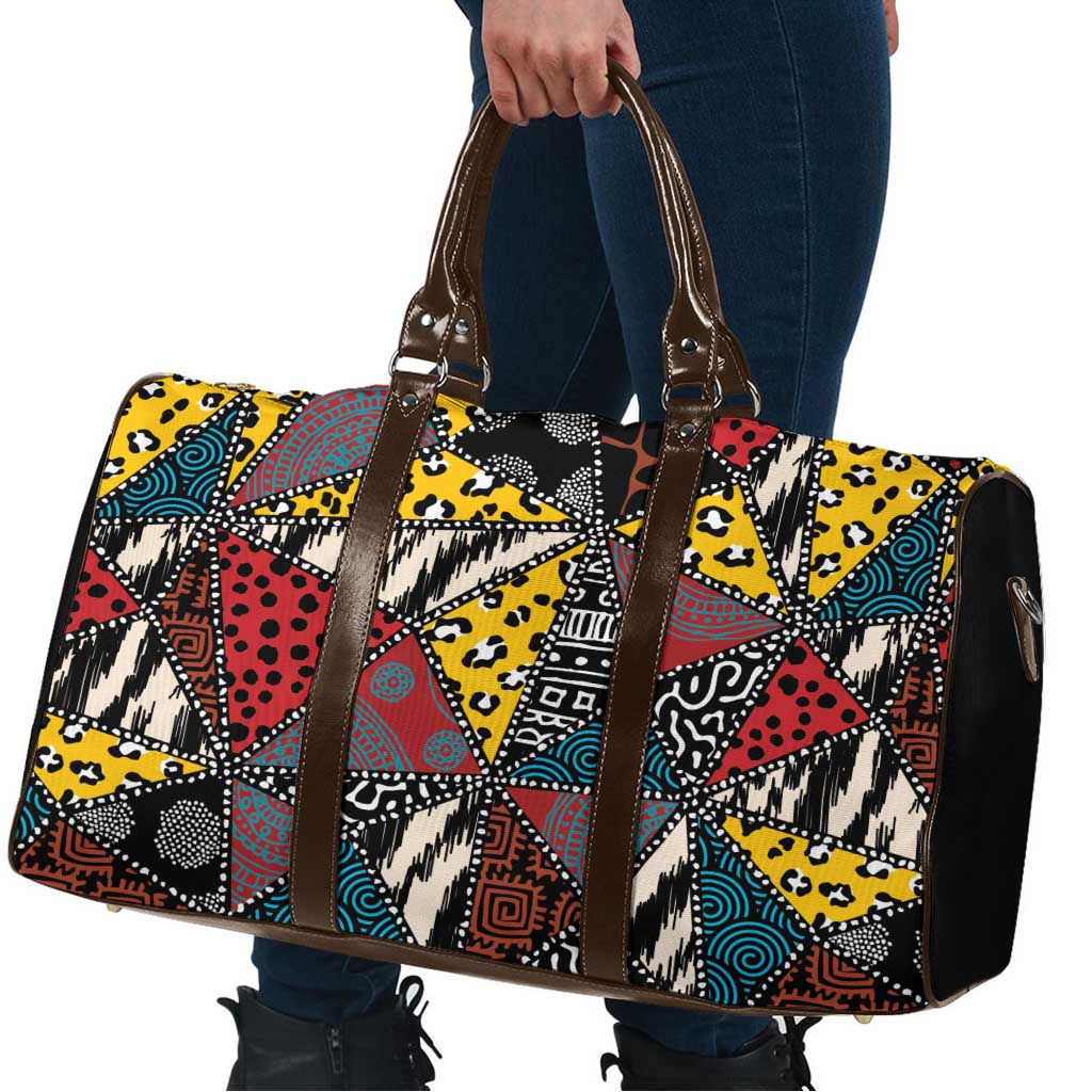 Wild Animal Skins Travel Bag Triangles Pattern Afro Pattern Style - Wonder Print Shop