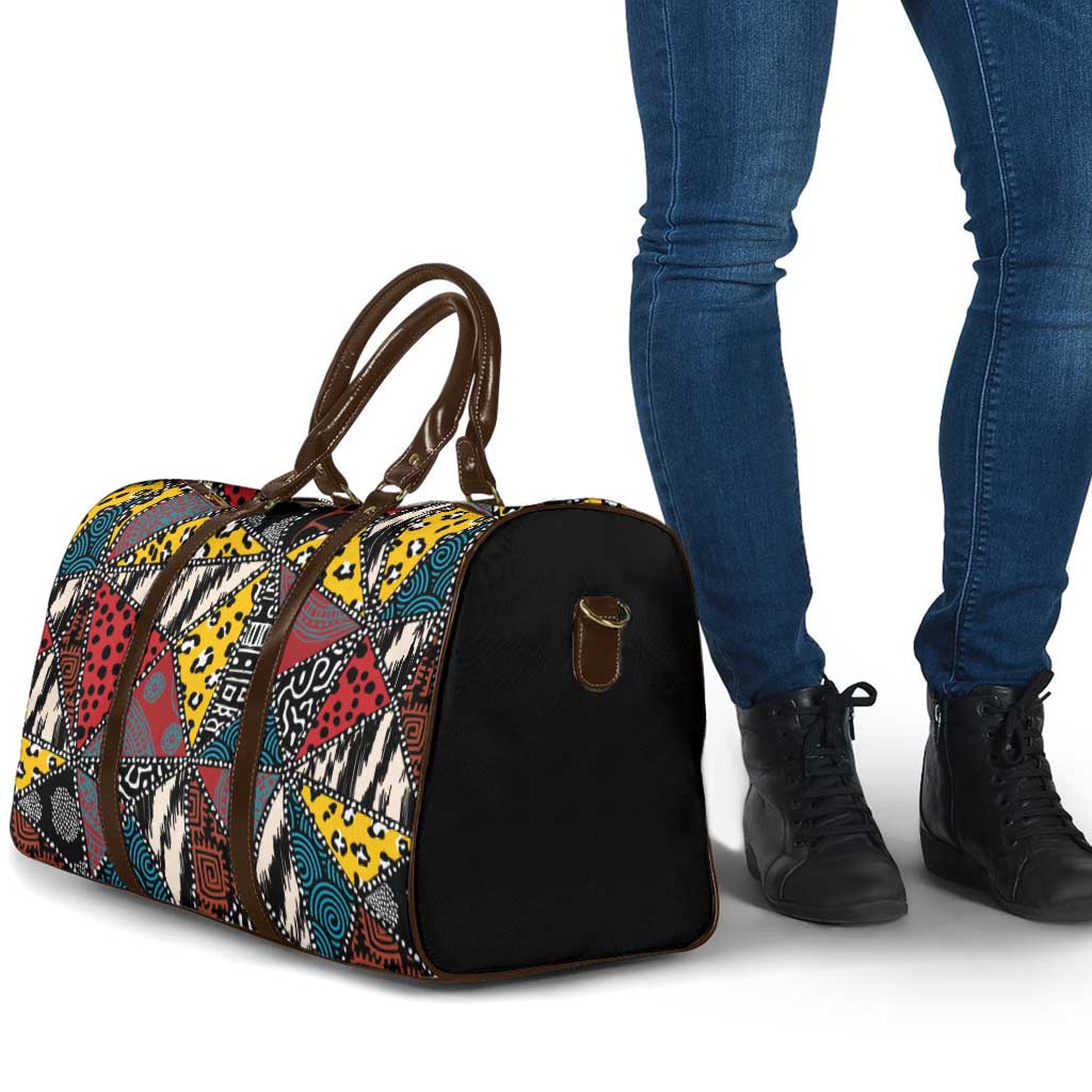 Wild Animal Skins Travel Bag Triangles Pattern Afro Pattern Style - Wonder Print Shop