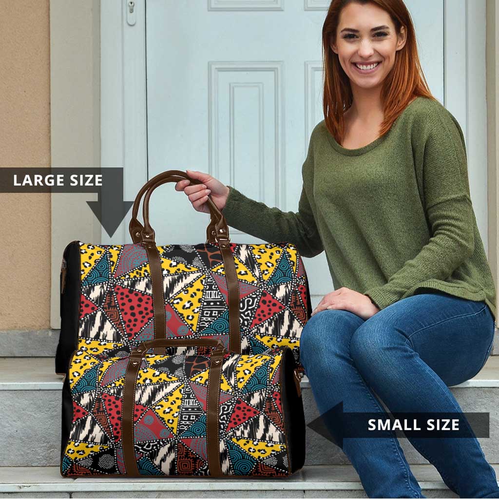 Wild Animal Skins Travel Bag Triangles Pattern Afro Pattern Style - Wonder Print Shop