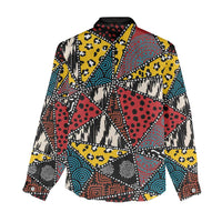 Wild Animal Skins Women Casual Shirt Triangles Pattern Afro Pattern Style - Wonder Print Shop