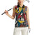 Wild Animal Skins Women Sleeveless Polo Shirt Triangles Pattern Afro Pattern Style - Wonder Print Shop