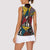 Wild Animal Skins Women Sleeveless Polo Shirt Triangles Pattern Afro Pattern Style - Wonder Print Shop