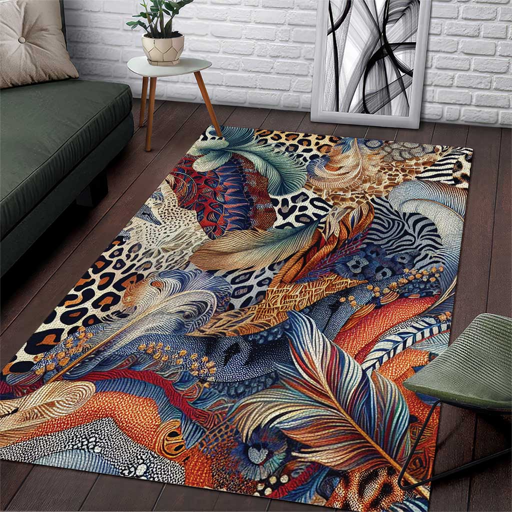 Wild Animal Skins Area Rug Unique Leopard Zebra And Snake Patterns - Wonder Print Shop