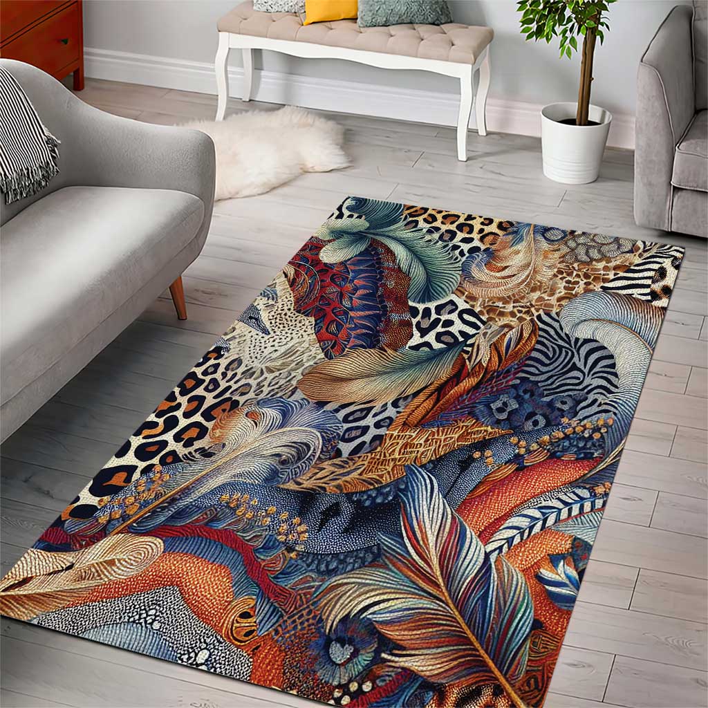 Wild Animal Skins Area Rug Unique Leopard Zebra And Snake Patterns - Wonder Print Shop