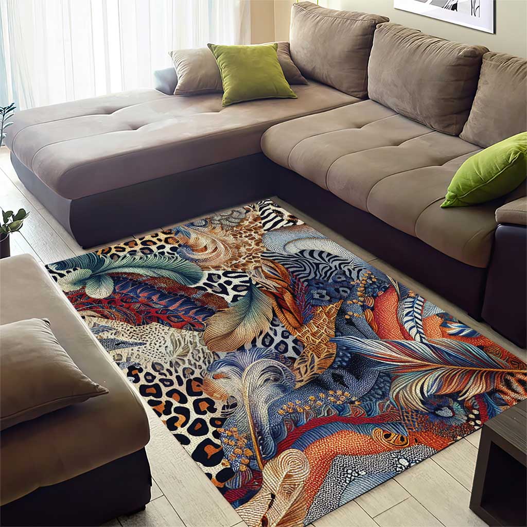 Wild Animal Skins Area Rug Unique Leopard Zebra And Snake Patterns - Wonder Print Shop