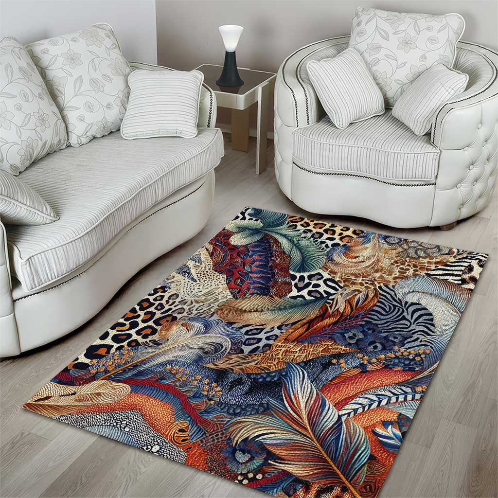 Wild Animal Skins Area Rug Unique Leopard Zebra And Snake Patterns - Wonder Print Shop
