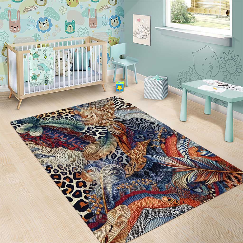Wild Animal Skins Area Rug Unique Leopard Zebra And Snake Patterns - Wonder Print Shop