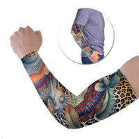 Wild Animal Skins Arm Sleeves Unique Leopard Zebra And Snake Patterns - Wonder Print Shop