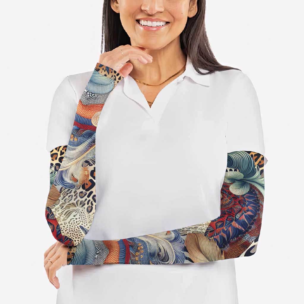 Wild Animal Skins Arm Sleeves Unique Leopard Zebra And Snake Patterns - Wonder Print Shop