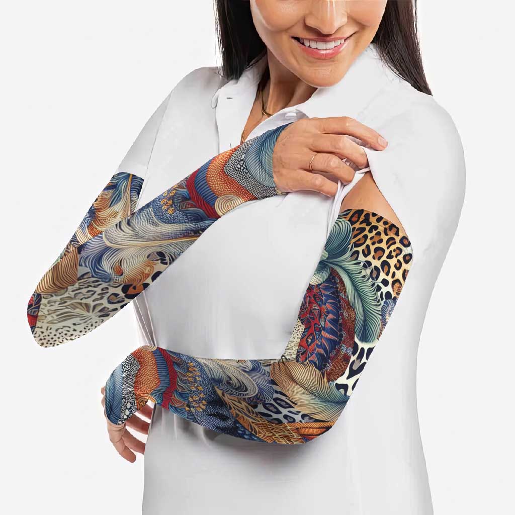 Wild Animal Skins Arm Sleeves Unique Leopard Zebra And Snake Patterns - Wonder Print Shop