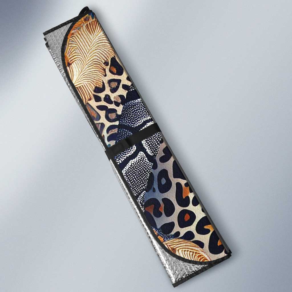 Wild Animal Skins Auto Sun Shade Unique Leopard Zebra And Snake Patterns - Wonder Print Shop