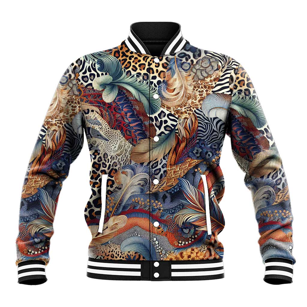 Wild Animal Skins Baseball Jacket Unique Leopard Zebra And Snake Patterns - Wonder Print Shop