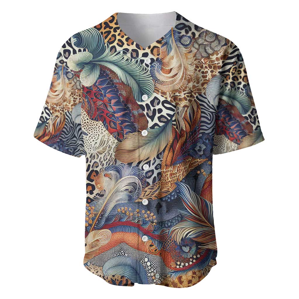 Wild Animal Skins Baseball Jersey Unique Leopard Zebra And Snake Patterns - Wonder Print Shop