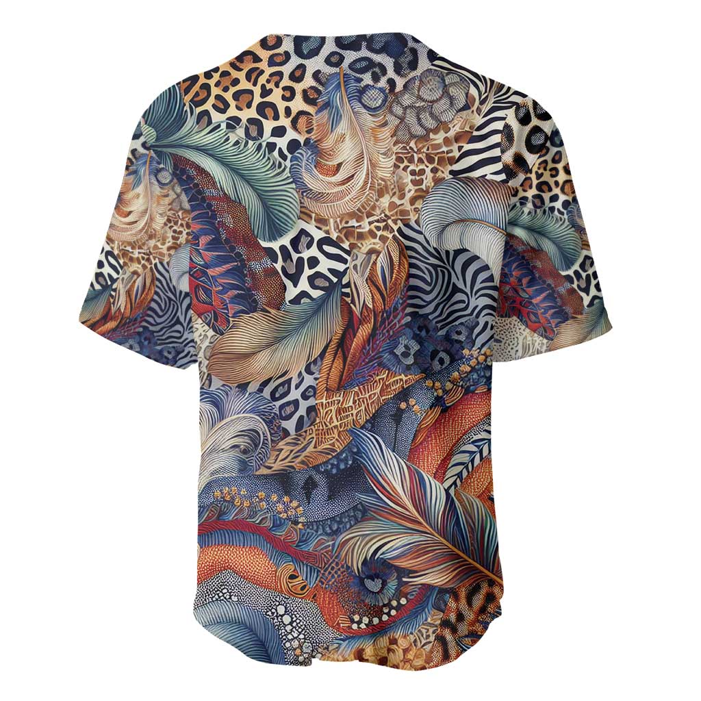 Wild Animal Skins Baseball Jersey Unique Leopard Zebra And Snake Patterns - Wonder Print Shop