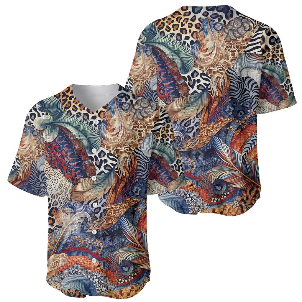 Wild Animal Skins Baseball Jersey Unique Leopard Zebra And Snake Patterns - Wonder Print Shop