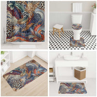 Wild Animal Skins Bathroom Set Unique Leopard Zebra And Snake Patterns - Wonder Print Shop