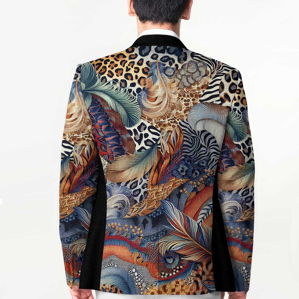 Wild Animal Skins Blazer Unique Leopard Zebra And Snake Patterns - Wonder Print Shop