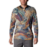 Wild Animal Skins Button Sweatshirt Unique Leopard Zebra And Snake Patterns - Wonder Print Shop