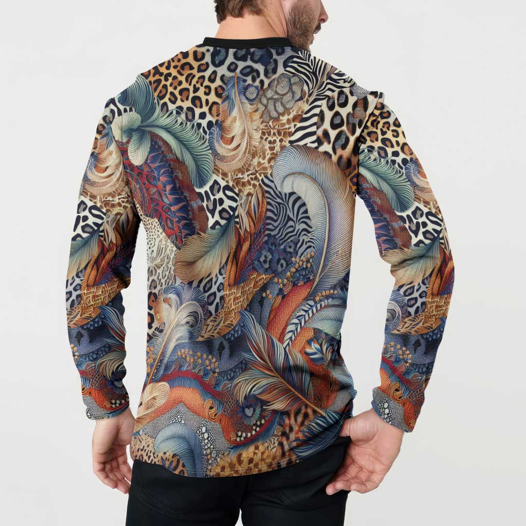 Wild Animal Skins Button Sweatshirt Unique Leopard Zebra And Snake Patterns - Wonder Print Shop