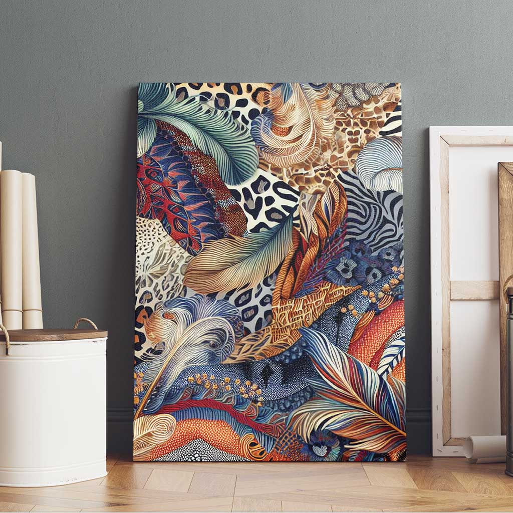 Wild Animal Skins Canvas Wall Art Unique Leopard Zebra And Snake Patterns - Wonder Print Shop