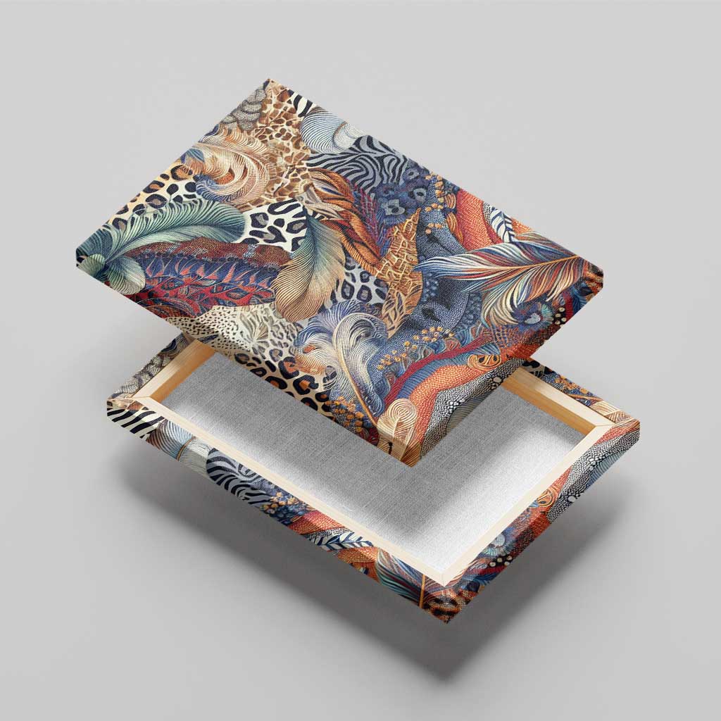 Wild Animal Skins Canvas Wall Art Unique Leopard Zebra And Snake Patterns - Wonder Print Shop