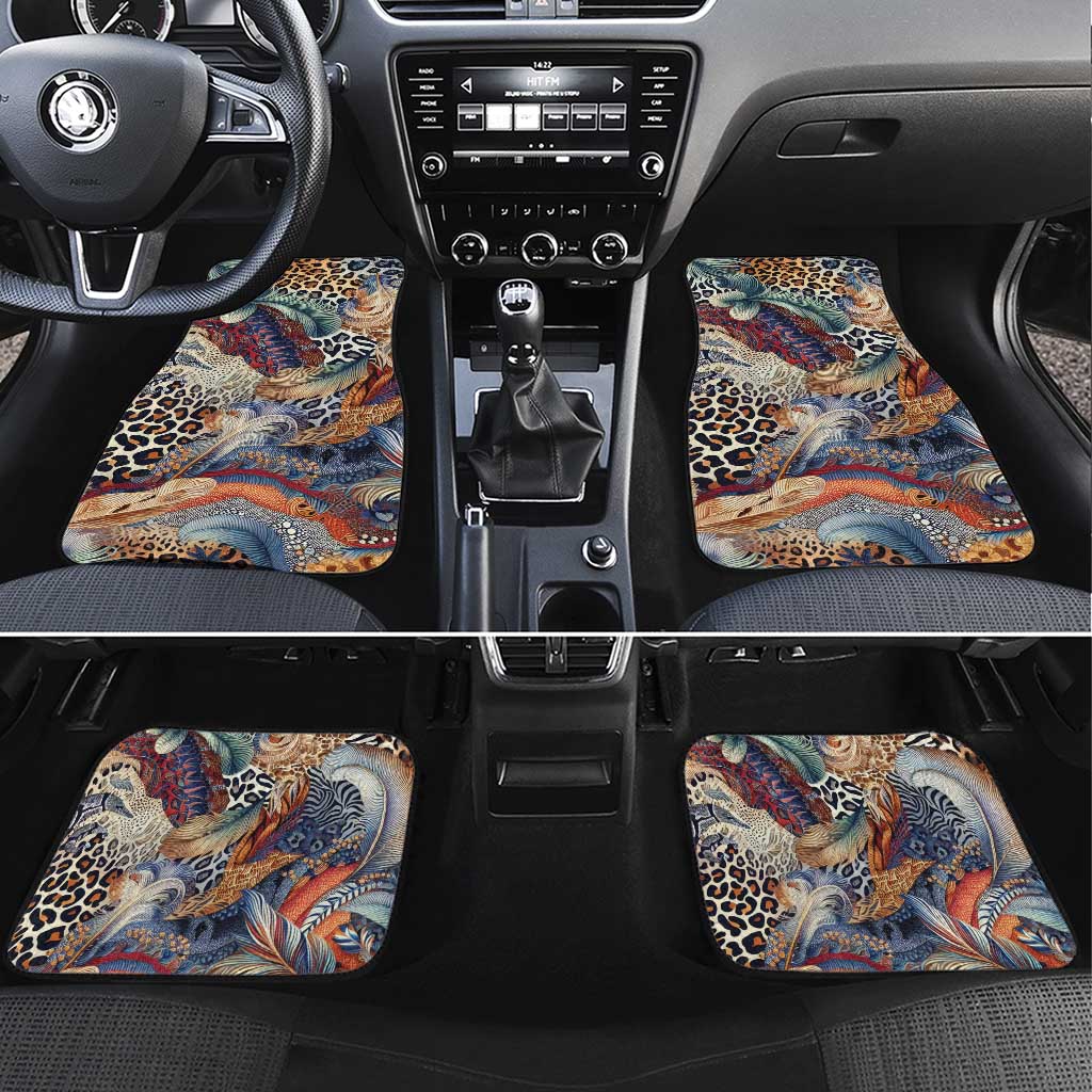 Wild Animal Skins Car Mats Unique Leopard Zebra And Snake Patterns - Wonder Print Shop