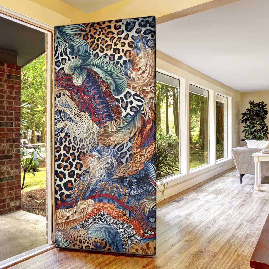 Wild Animal Skins Door Cover Unique Leopard Zebra And Snake Patterns - Wonder Print Shop
