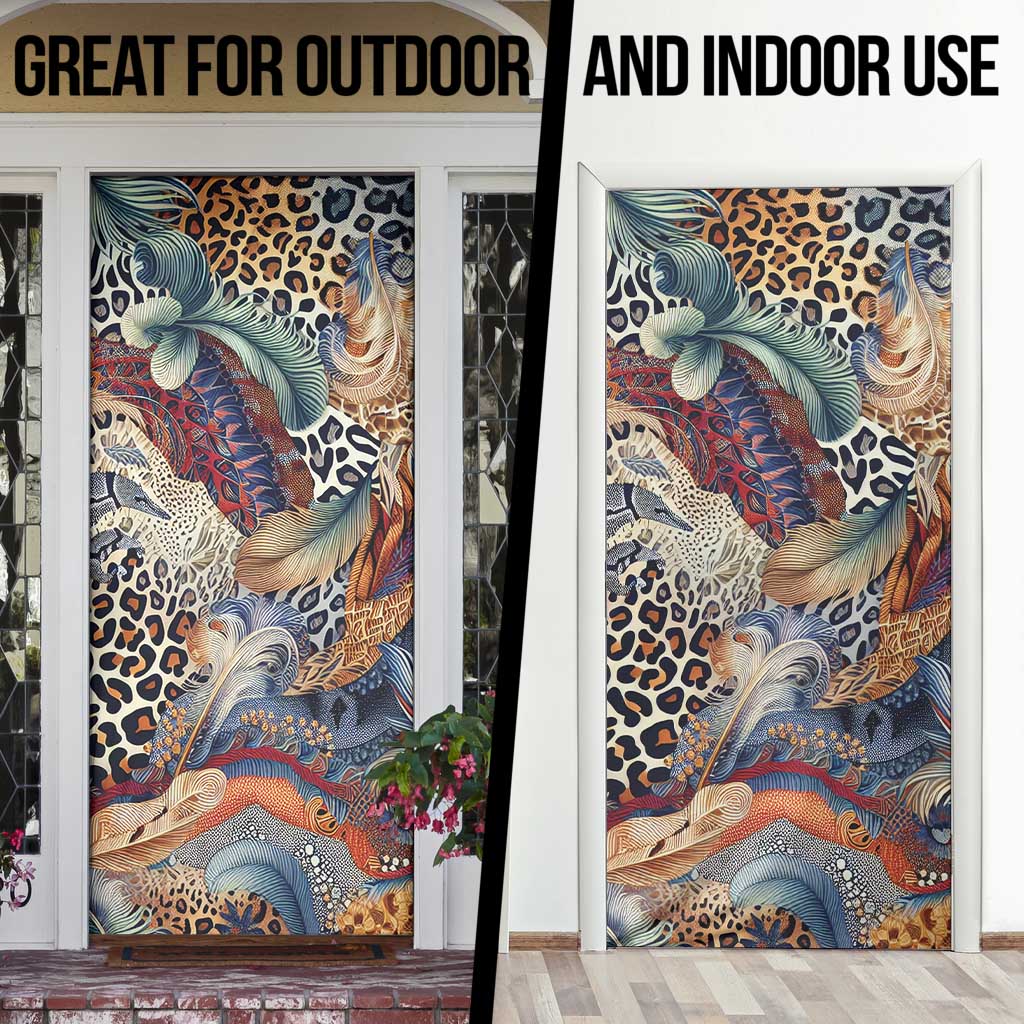 Wild Animal Skins Door Cover Unique Leopard Zebra And Snake Patterns - Wonder Print Shop