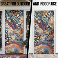 Wild Animal Skins Door Cover Unique Leopard Zebra And Snake Patterns - Wonder Print Shop