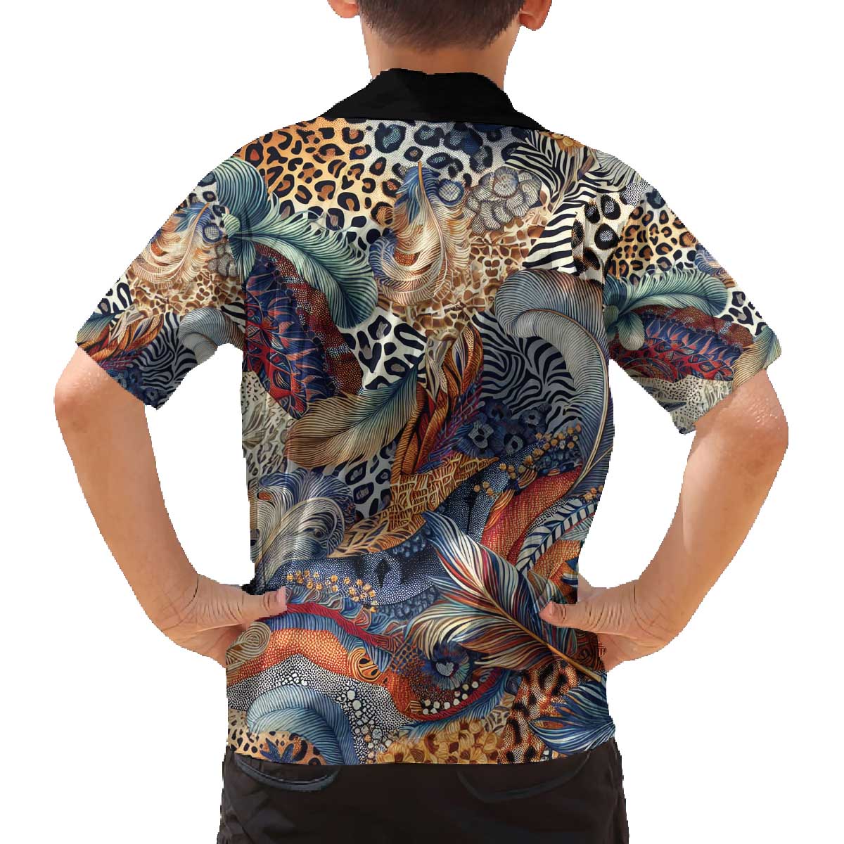 Wild Animal Skins Family Matching Off The Shoulder Long Sleeve Dress and Hawaiian Shirt Unique Leopard Zebra And Snake Patterns - Wonder Print Shop