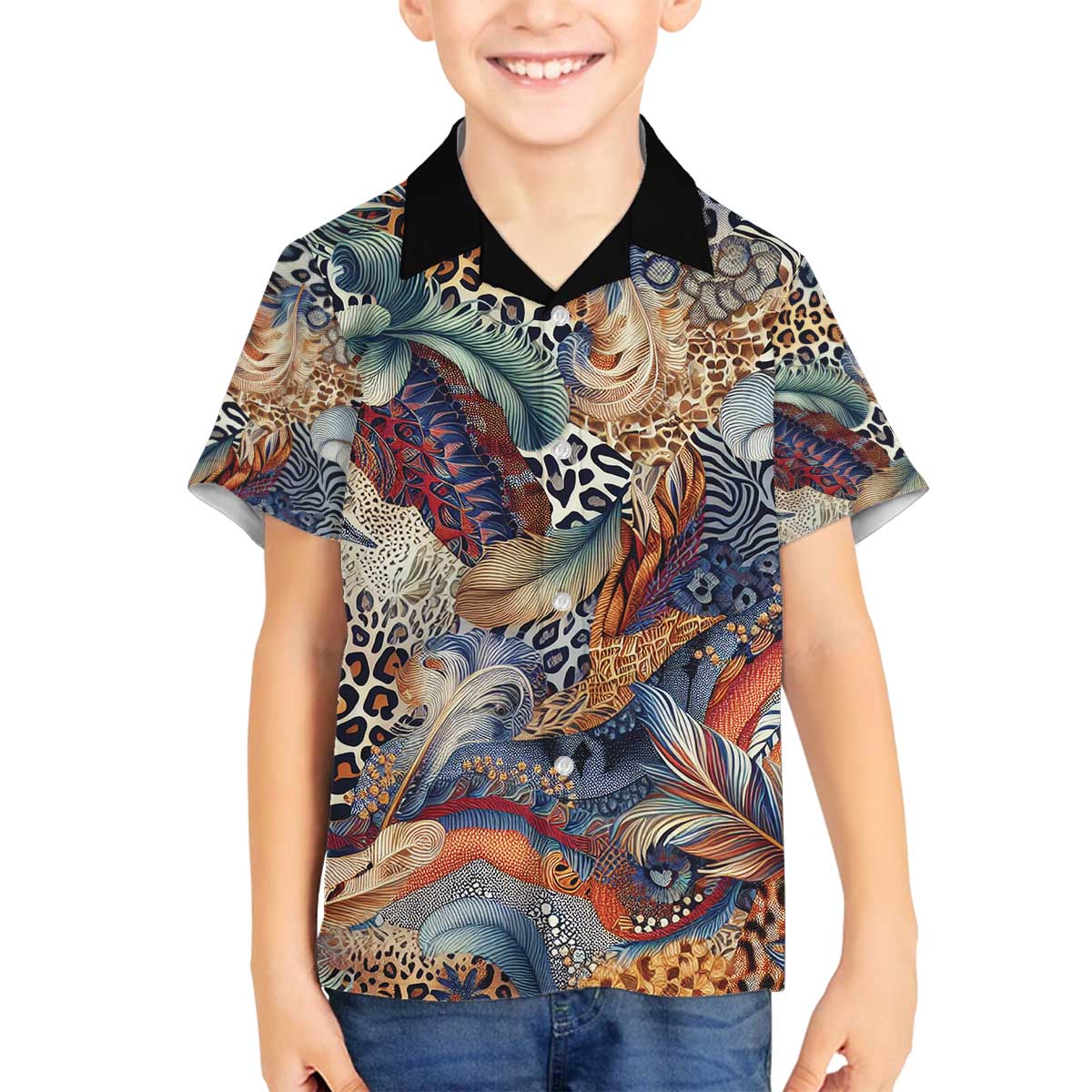 Wild Animal Skins Family Matching Off The Shoulder Long Sleeve Dress and Hawaiian Shirt Unique Leopard Zebra And Snake Patterns - Wonder Print Shop