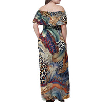 Wild Animal Skins Family Matching Off Shoulder Maxi Dress and Hawaiian Shirt Unique Leopard Zebra And Snake Patterns - Wonder Print Shop