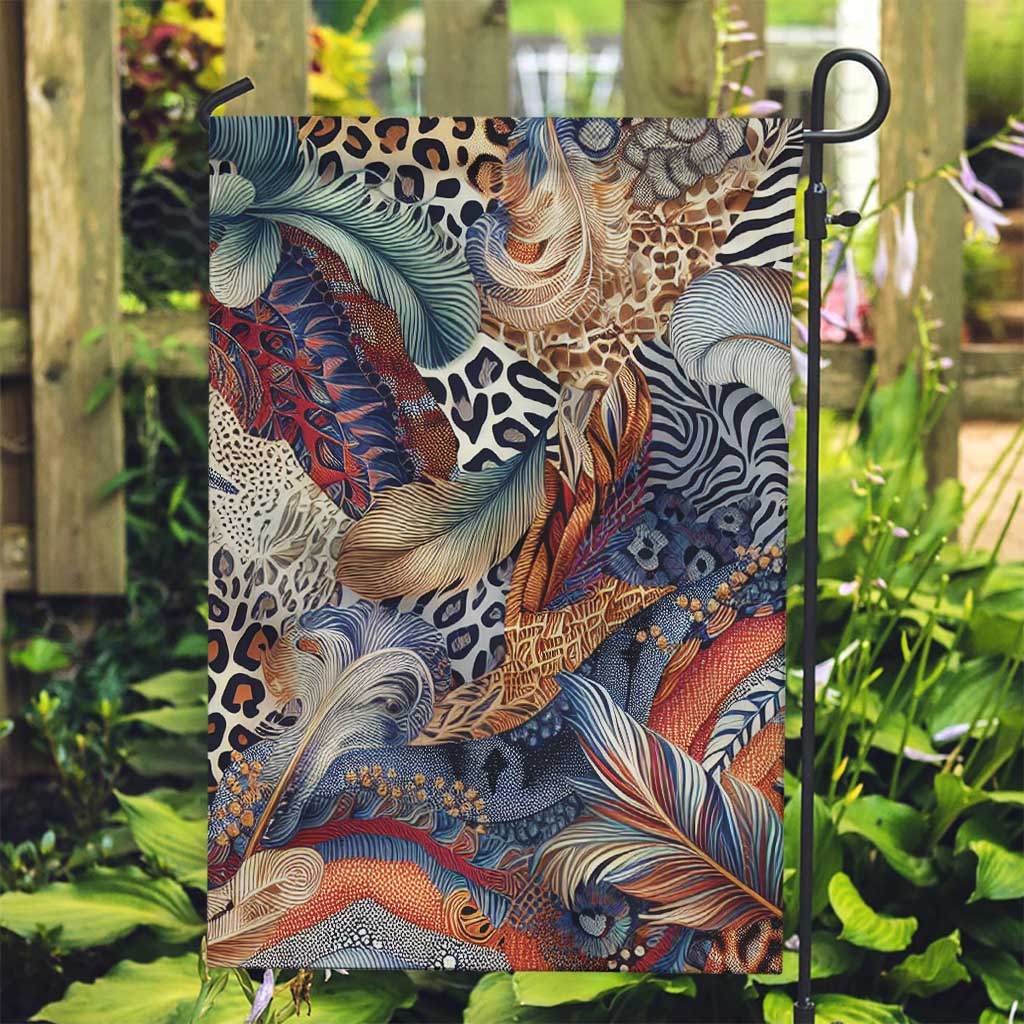 Wild Animal Skins Garden Flag Unique Leopard Zebra And Snake Patterns - Wonder Print Shop