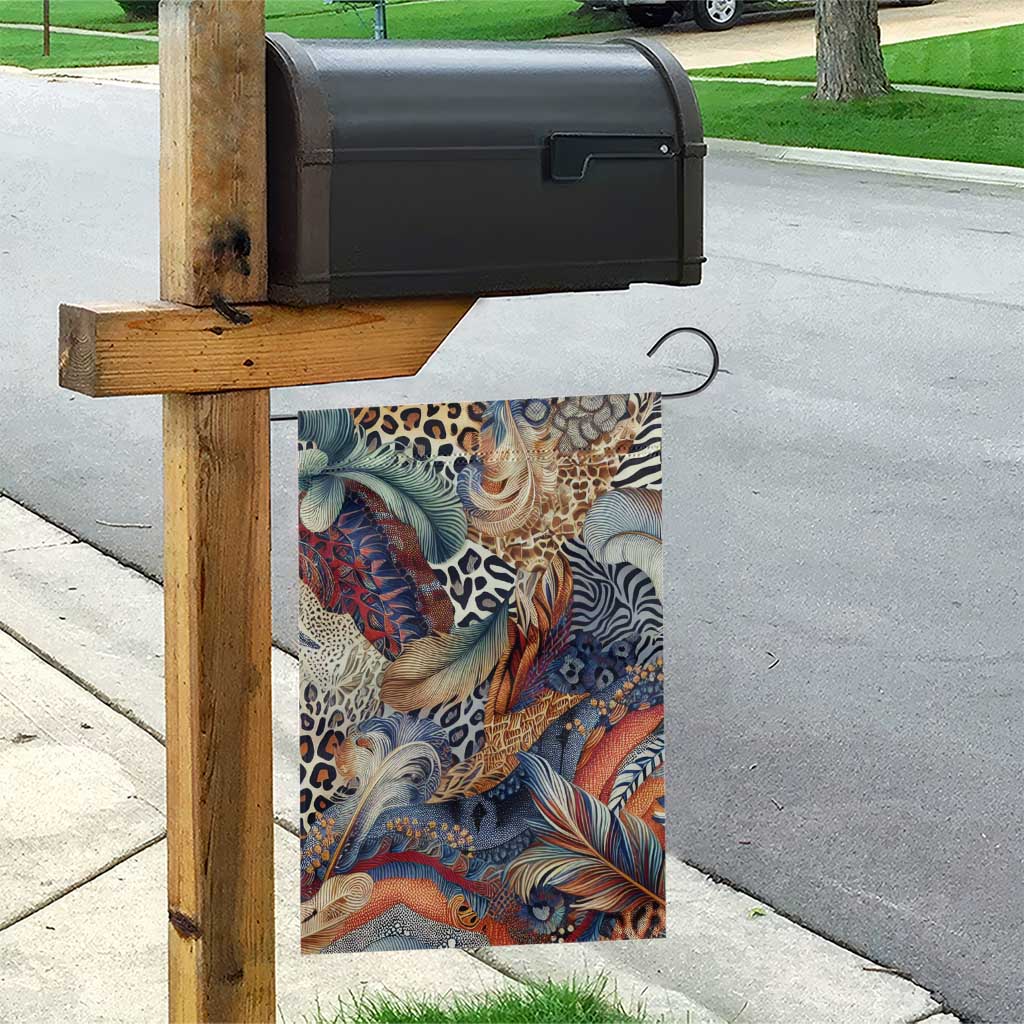 Wild Animal Skins Garden Flag Unique Leopard Zebra And Snake Patterns - Wonder Print Shop