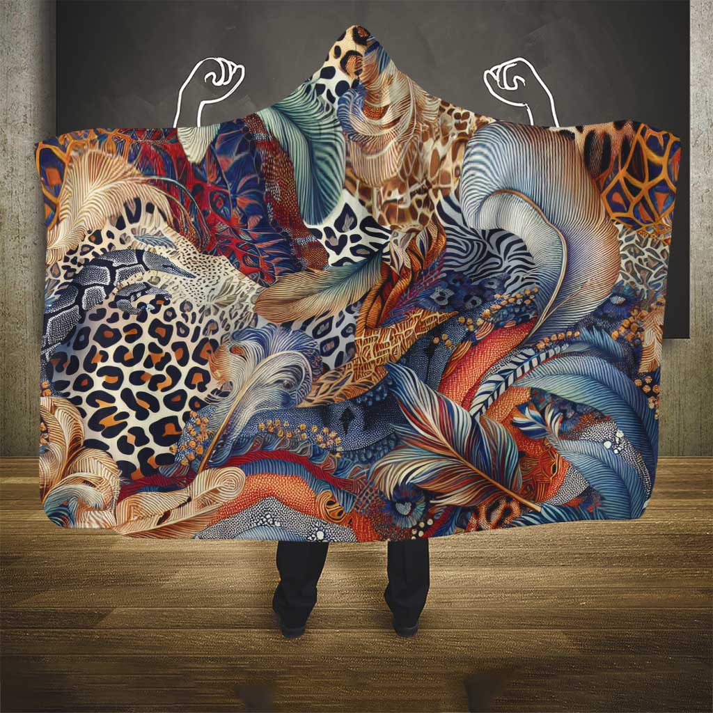 Wild Animal Skins Hooded Blanket Unique Leopard Zebra And Snake Patterns - Wonder Print Shop