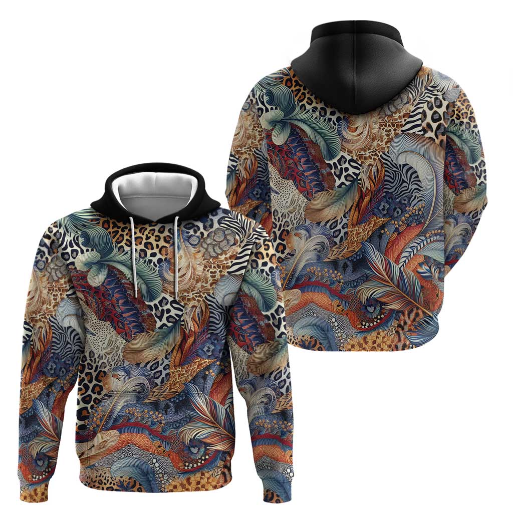 Wild Animal Skins Hoodie Unique Leopard Zebra And Snake Patterns - Wonder Print Shop
