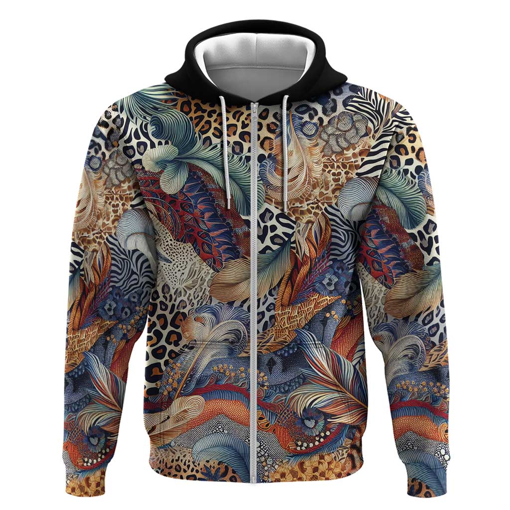 Wild Animal Skins Hoodie Unique Leopard Zebra And Snake Patterns - Wonder Print Shop