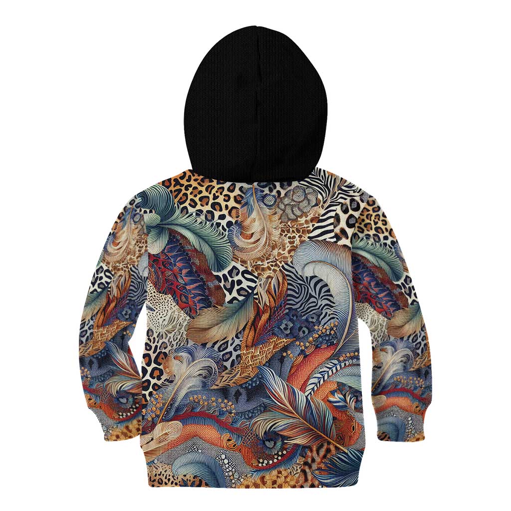 Wild Animal Skins Kid Hoodie Unique Leopard Zebra And Snake Patterns - Wonder Print Shop
