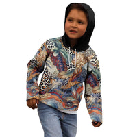 Wild Animal Skins Kid Hoodie Unique Leopard Zebra And Snake Patterns - Wonder Print Shop