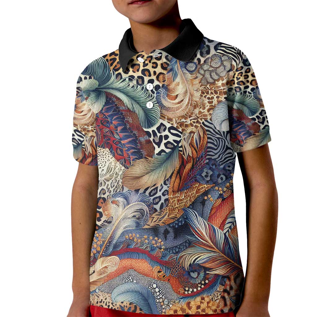 Wild Animal Skins Kid Polo Shirt Unique Leopard Zebra And Snake Patterns - Wonder Print Shop