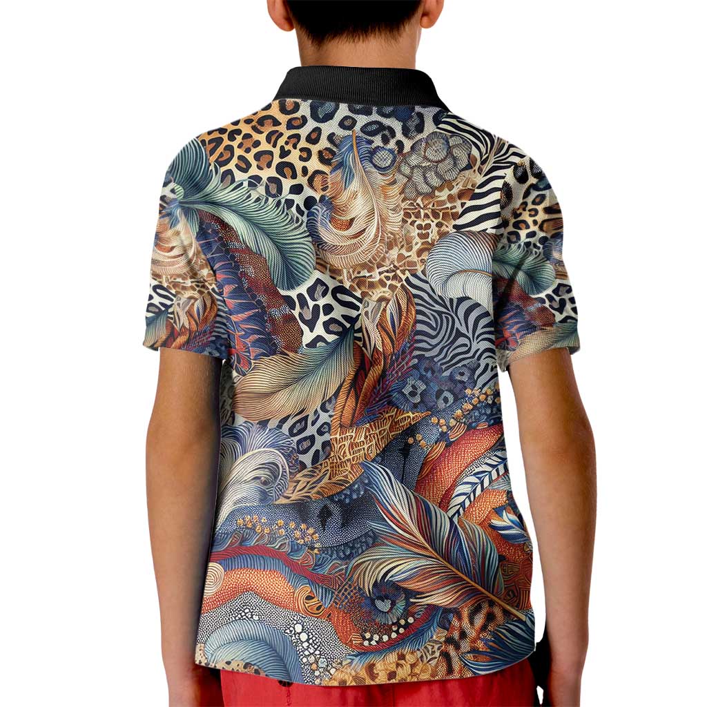 Wild Animal Skins Kid Polo Shirt Unique Leopard Zebra And Snake Patterns - Wonder Print Shop