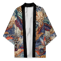 Wild Animal Skins Kimono Unique Leopard Zebra And Snake Patterns - Wonder Print Shop