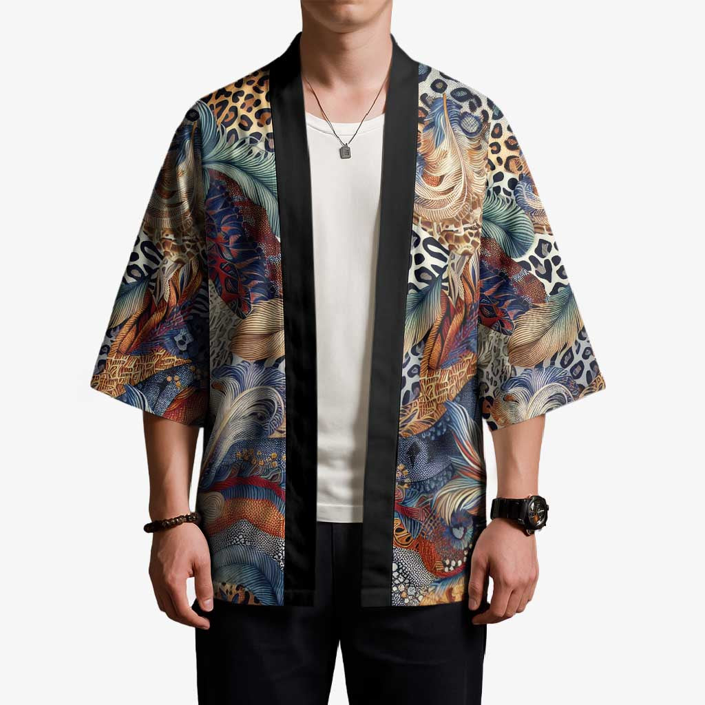 Wild Animal Skins Kimono Unique Leopard Zebra And Snake Patterns - Wonder Print Shop