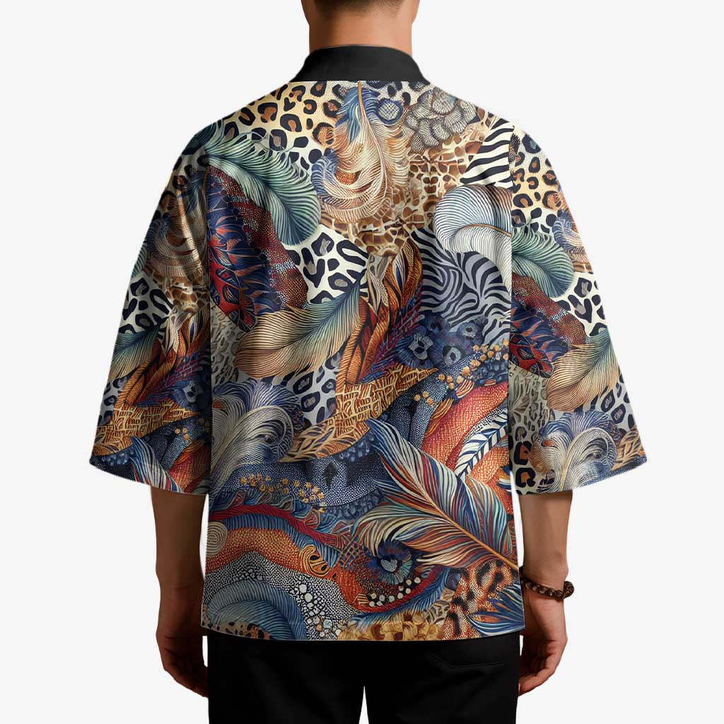 Wild Animal Skins Kimono Unique Leopard Zebra And Snake Patterns - Wonder Print Shop