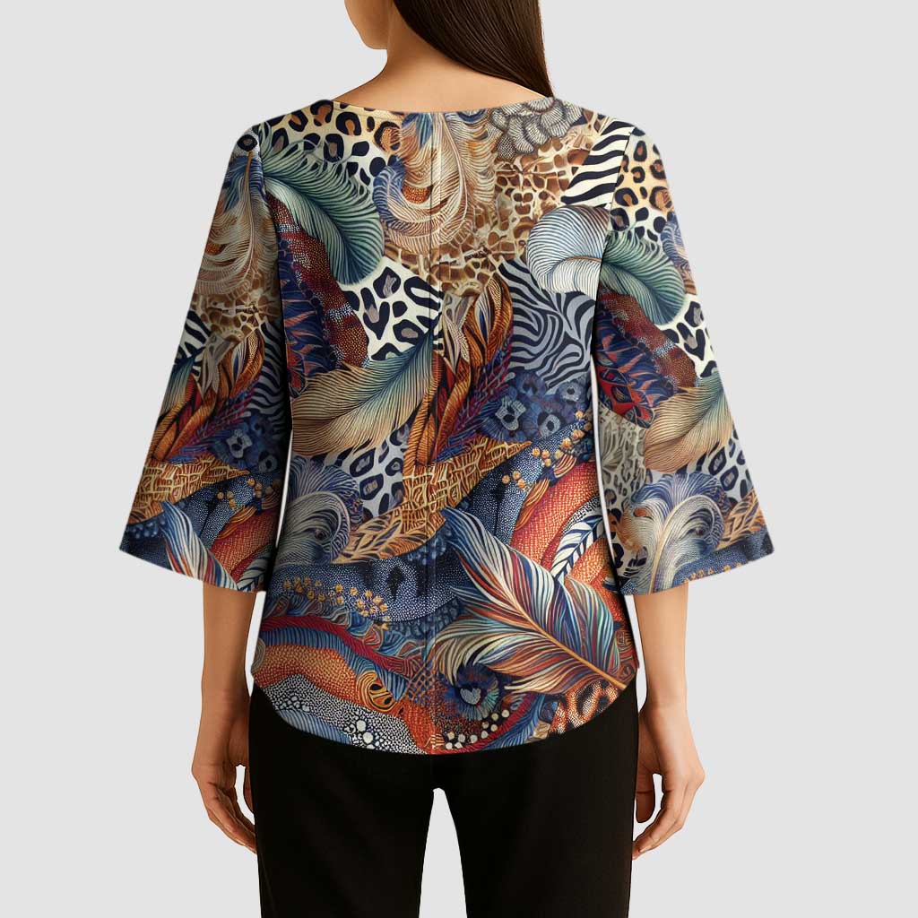 Wild Animal Skins Kimono Sleeve Blouse Unique Leopard Zebra And Snake Patterns - Wonder Print Shop