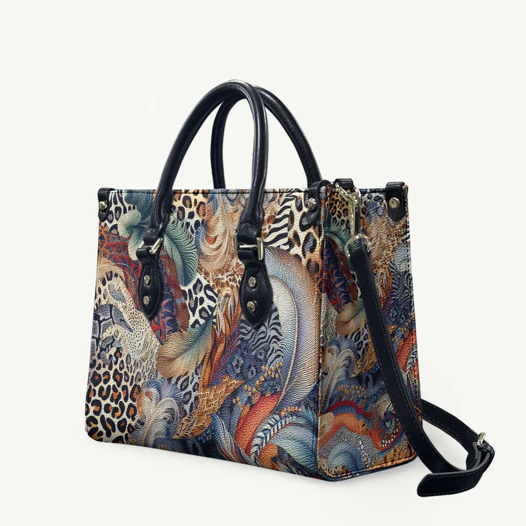 Wild Animal Skins Leather Bag Unique Leopard Zebra And Snake Patterns - Wonder Print Shop