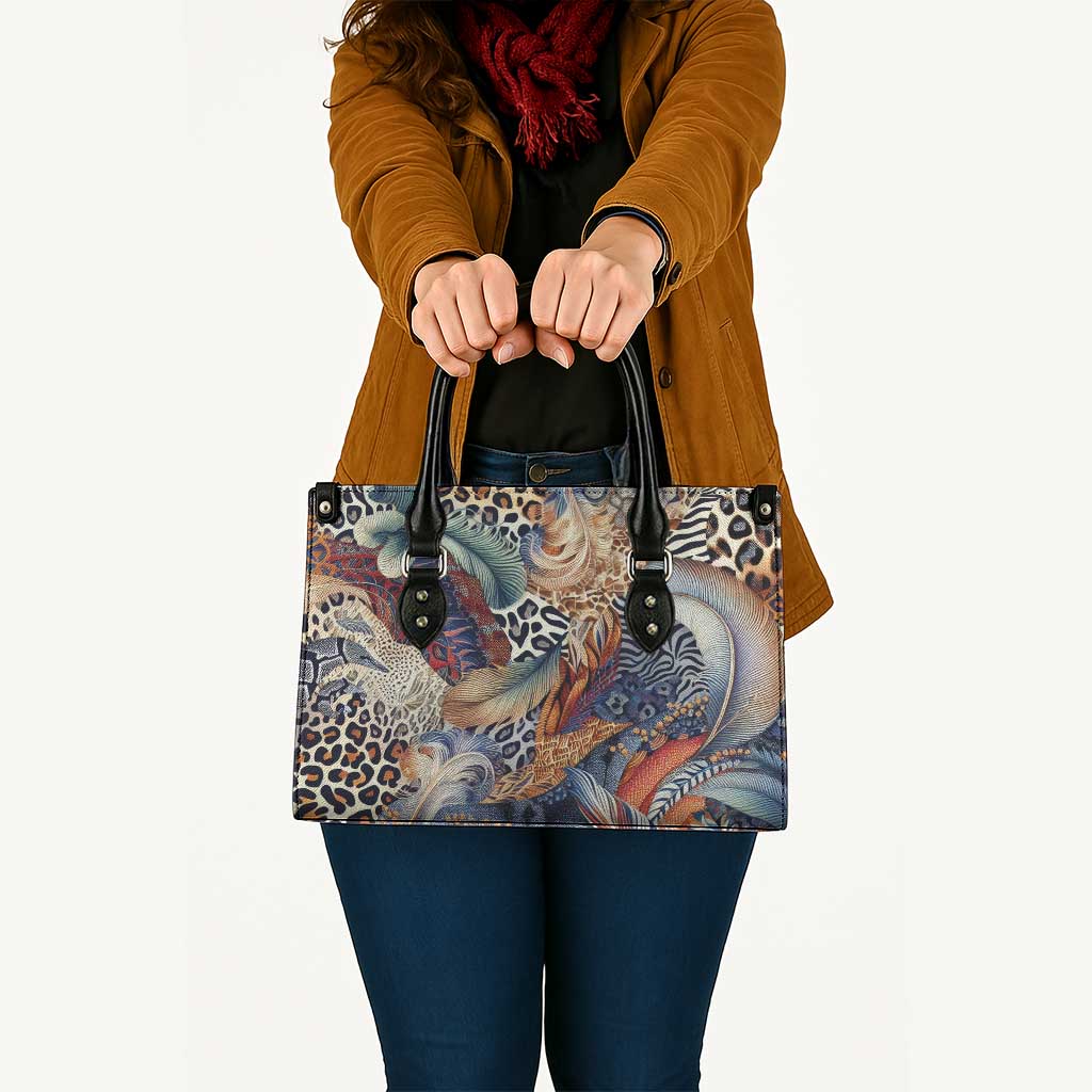 Wild Animal Skins Leather Bag Unique Leopard Zebra And Snake Patterns - Wonder Print Shop