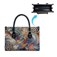 Wild Animal Skins Leather Bag Unique Leopard Zebra And Snake Patterns - Wonder Print Shop